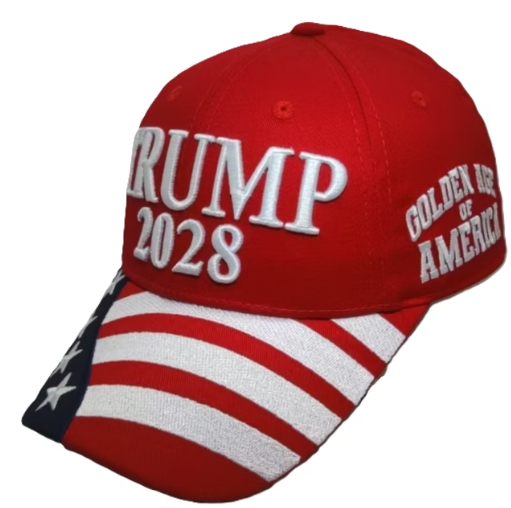 Trump 2028 American Flag Red