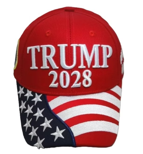 Trump 2028 American Flag Red